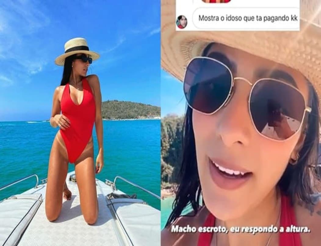 Isadora Nogueira viraliza termo velho da lancha Ao ser subestimada, Isadora Nogueira responde seguidor e diz: "o velho da lancha sou eu".
