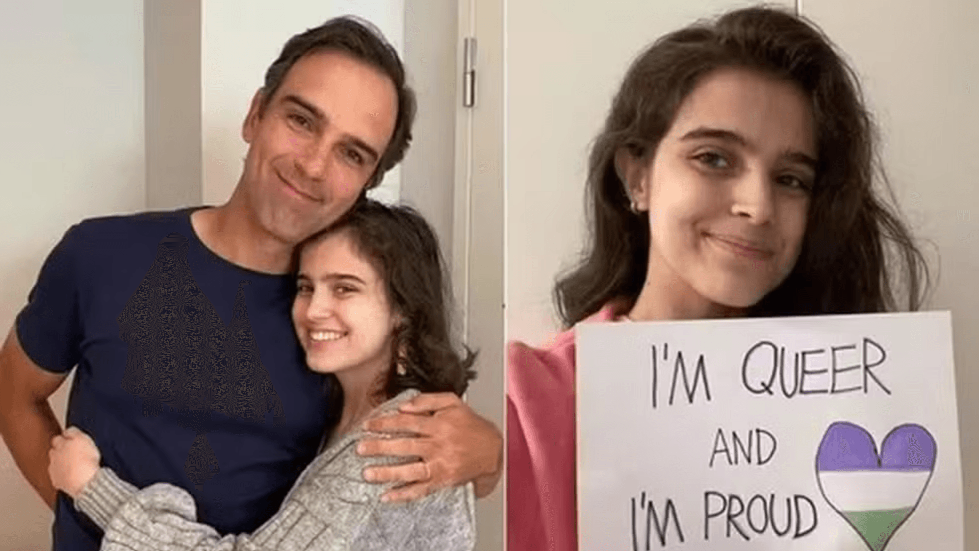 Montagem com fotos de arquivo de 2022 mostra Tadeu Schmidt e Valentina, uma de suas filhas - Reprodução Montagem com fotos de arquivo de 2022 mostra Tadeu Schmidt e Valentina, uma de suas filhas - Reprodução